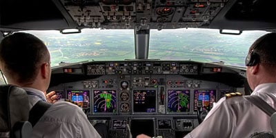 Pilots in a Cockpit