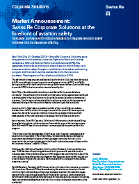 Swiss Re Corporate Solutions Announcement