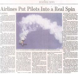 Wall Street Journal June 2015 APS UPRT Article on airline upset training